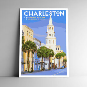 Charleston South Carolina Poster / Postcard (Broad Street)