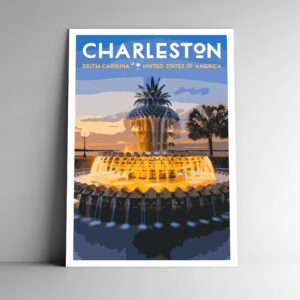 Charleston South Carolina Poster / Postcard (Fountain)