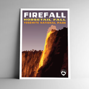 Yosemite National Park (Firefall) Poster / Postcard