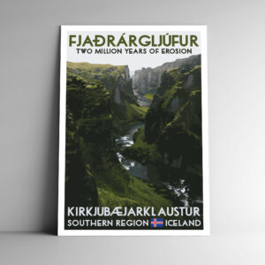 Fjaðrárgljúfur Iceland Poster / Postcard