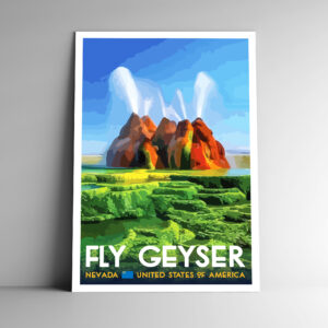 Fly Geyser Nevada Poster / Postcard