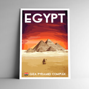 Egypt Giza Pyramid Complex Poster / Postcard