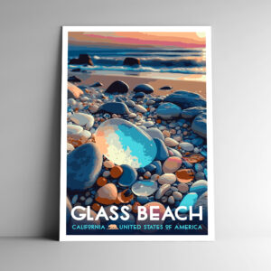 Glass Beach California Poster / Postcard