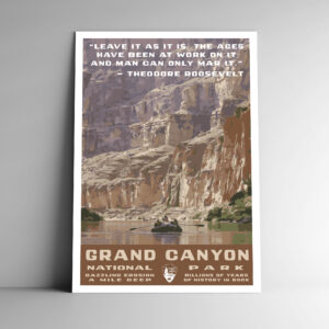 Grand Canyon National Park Poster / Postcard (With Roosevelt Quote)