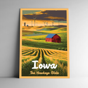 Iowa: The Hawkeye State Poster / Postcard