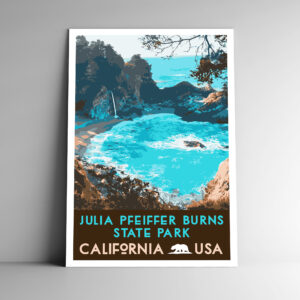 Julia Pfeiffer Burns State Park California Poster / Postcard