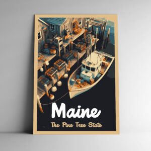 Maine: The Pine Tree State Poster / Postcard