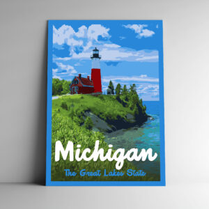 Michigan: The Great Lakes State Poster / Postcard
