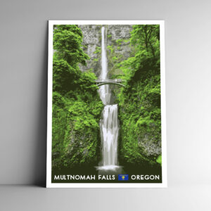 Multnomah Falls Oregon Poster / Postcard
