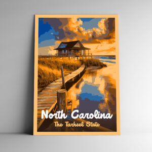 North Carolina: The Tar Heel State Poster / Postcard