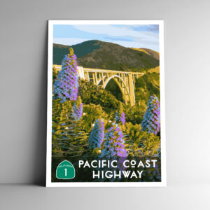 Pacific Coast Highway California 1 Poster / Postcard