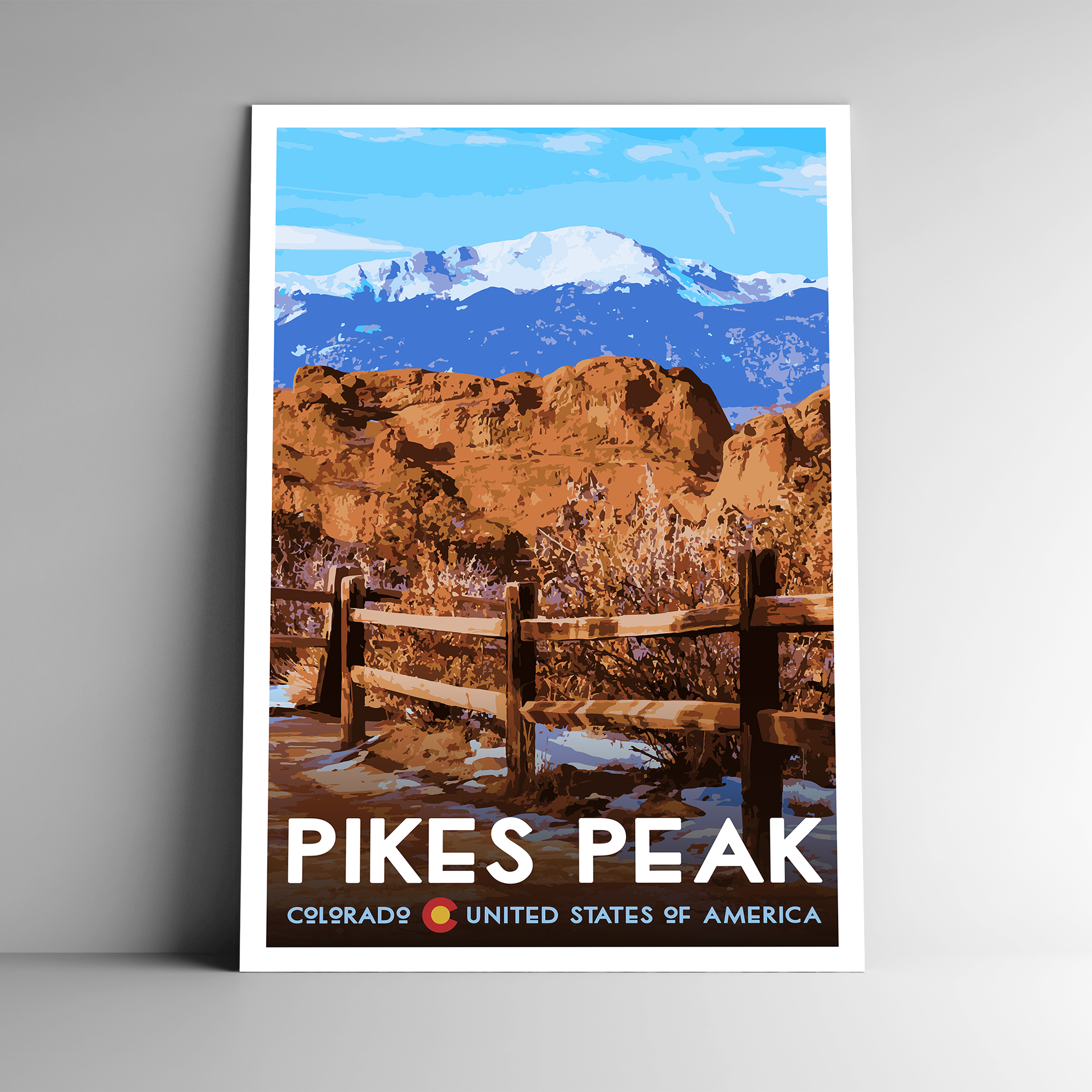 Pikes Peak Colorado Poster / Postcard