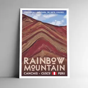 Vinicunca / Rainbow Mountain Peru Poster / Postcard