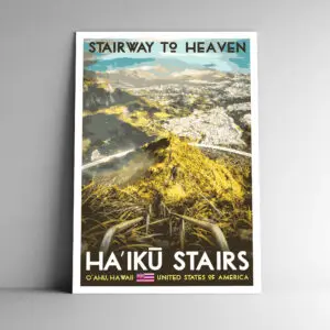 Stairway to Heaven (Ha'iku Stairs) Hawaii Poster / Postcard
