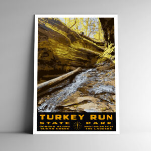 Turkey Run State Park Indiana Poster / Postcard
