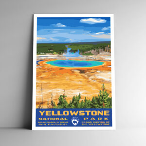Yellowstone National Park (Grand Prismatic) Poster / Postcard