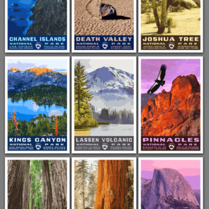 BUNDLE: All 9 California National Parks Postcards / Posters (Classic Series)