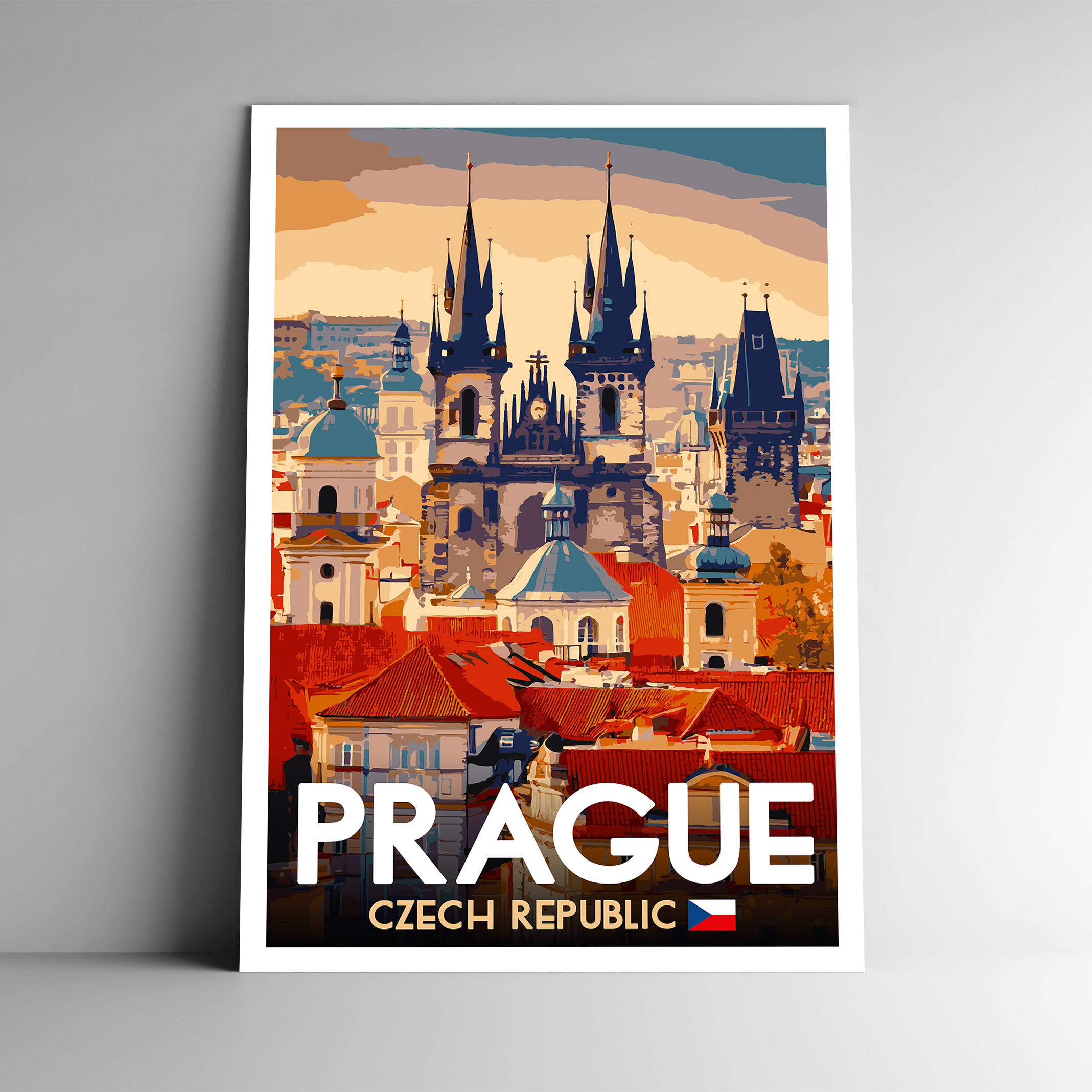 Prague Czech Republic Poster / Postcard